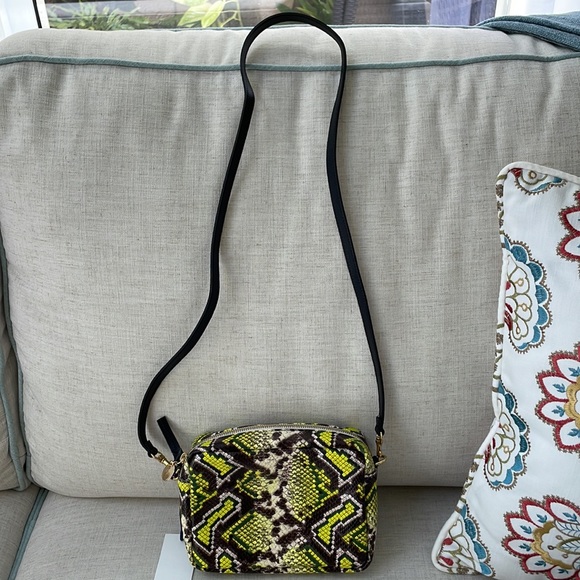 Clare V Leather Crossbody Snakeskin Bag NWT - Picture 6 of 9